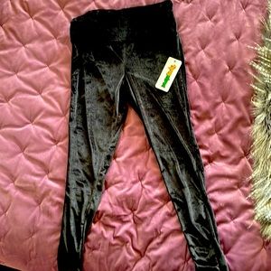 Velvet stretch leggings. New